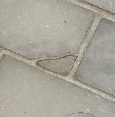 Installed broken tile