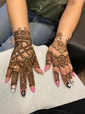 Henna tattoo done at our Concord location