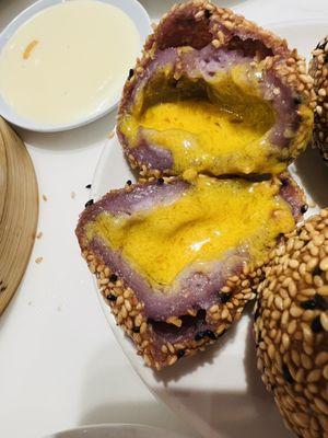 Taro Ube Salted Egg Yolk Lava Sesame Balls EXCELLENT