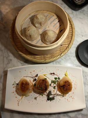 Stuffed Scallops and Soup Dumplings