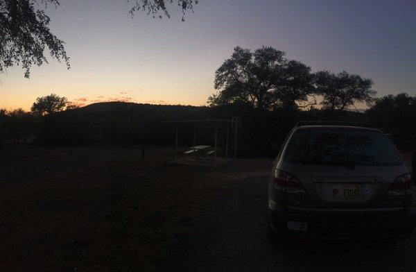 Sunset beyond my campsite