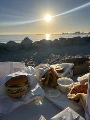 Good food to enjoy the sunset with