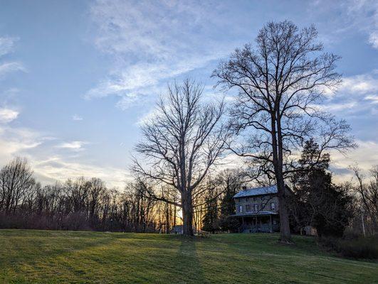 Benjamin Banneker Park at sunset in Baltimore County, Maryland.