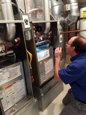 Inspecting dual furnaces