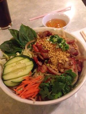 Lemongrass pork with vermicelli noodles