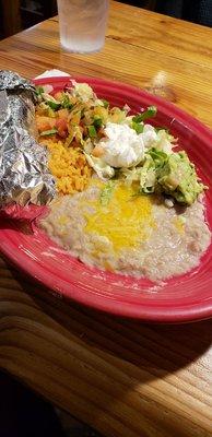 Rice and beans for the beef tamales