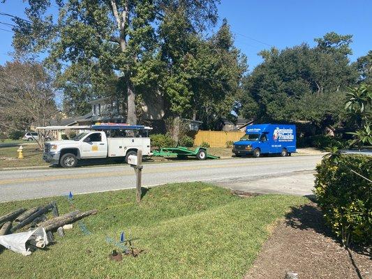 Emergency sewer replacement West Ashley.