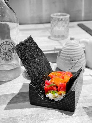 Poke handroll @whaevaeats