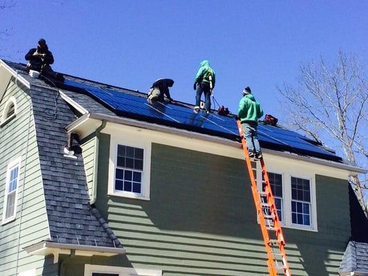 Installing the roof panels!