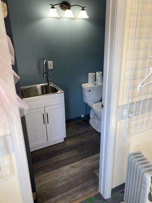 Commercial bathroom renovation Longs School of Dance.