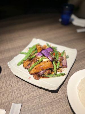 Sauteed String Bean w. Eggplant