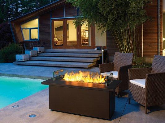 Outdoor living needs a fire focal point. You'll find a wide variety of styles at Spa by the Bay, with excellent customer service.