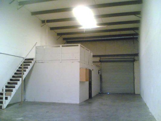 A typical 1500 ft. vacancy with one office, one bathroom, one overhead door.