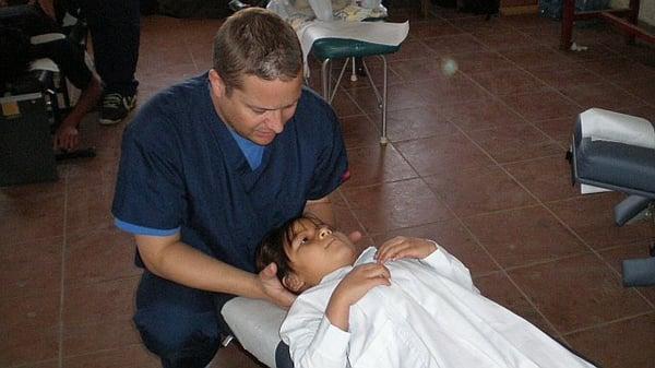 Treating patients in Bolivia.