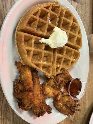 Full Waffle and 4 Chicken Strips