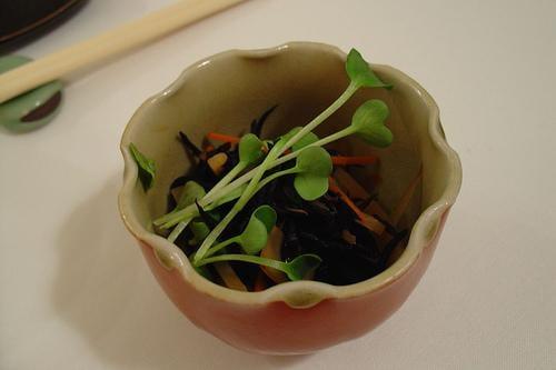 seaweed salad with bamboo shoots