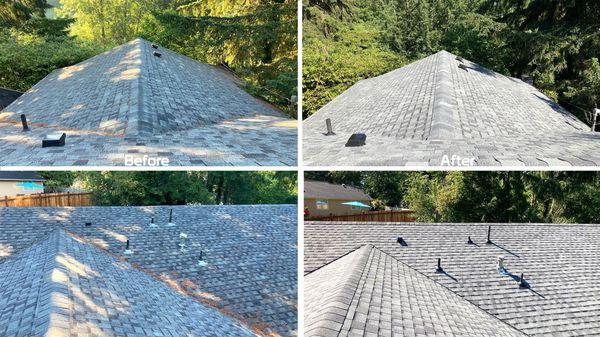 Full Roof Pewter Grey. Before and After.