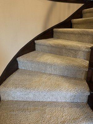 Large odd shaped stairs repaired