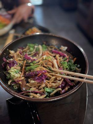 Veggie yakiudon noodles