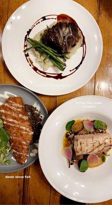 dover fish, sturgeon & beef tenderloin