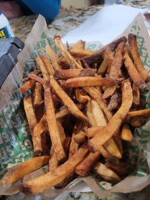 The fries overcooked