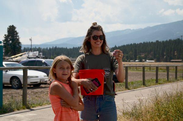 Winning prizes at Girls on Shred in Darby Montana!