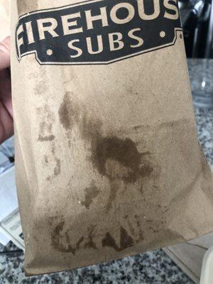 The mayo stained bag