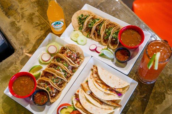 Our Street Tacos are the taco of the town!  We have a variety of different flavors and meats. You absolutely have to eat one. Or five!