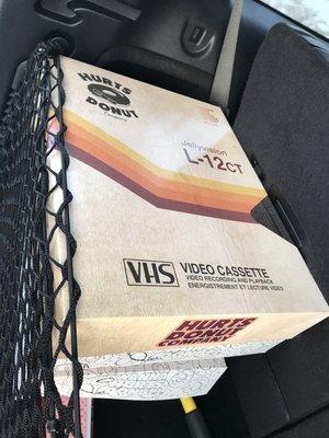 Thier cool take out boxes that look like old vhs tape boxes