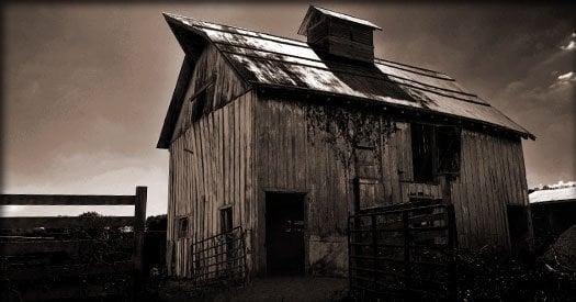 One of the barns at Haunted Hollow in Warrenton VA