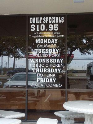 Daily specials