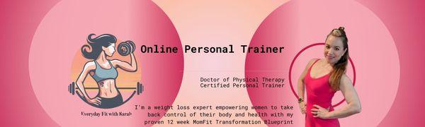 Online personal training for busy moms trying to lose weight.