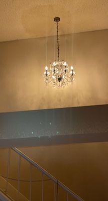 Elegant crystal chandelier