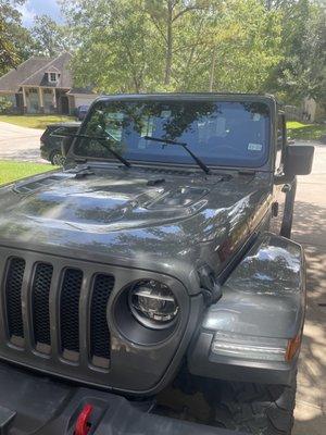 Busted Jeep windshield