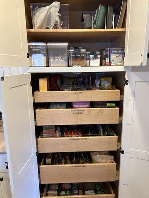 Clean and labeled pantry