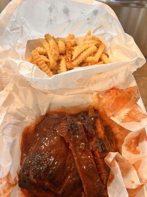 Ribs and fries