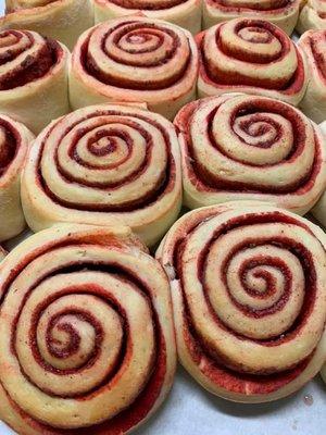 Red velvet rolls