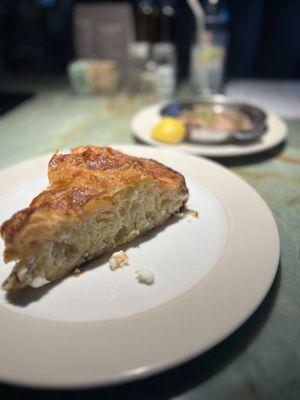 Burek Bread with Feta Cheese and Tongue in Butter