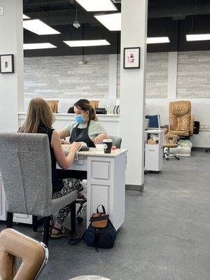 Spending Mother's Day the best way--manicures and pedicures!