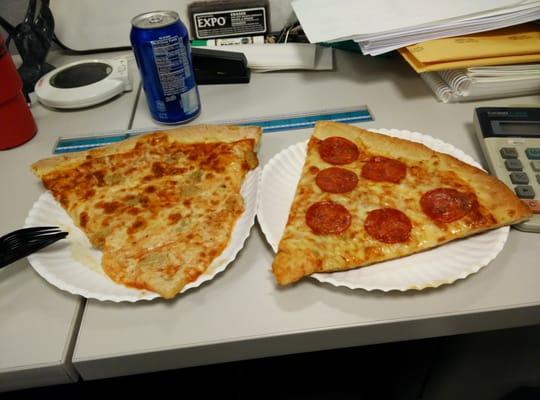 Two slices and a can of Pepsi - $6.50