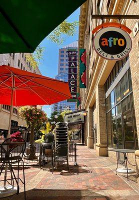 Afro deli outdoor seating downtown st Paul