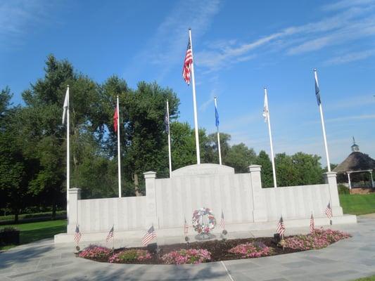 Spectacular and huge, Enfield's WW II Monument has over 2,000 names on it