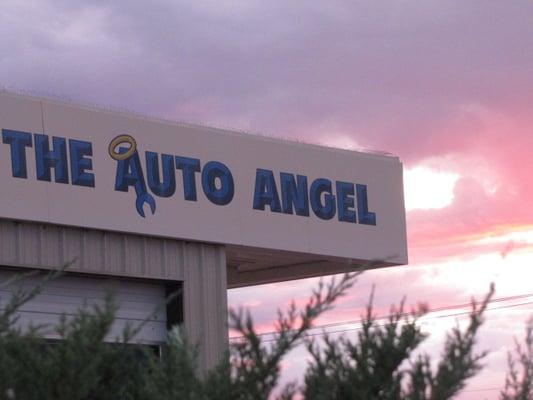 Sunset over The Auto Angel.