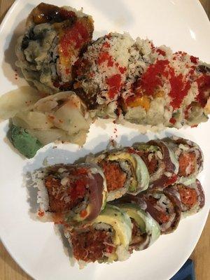 Volcano and Crazy Tuna Rolls