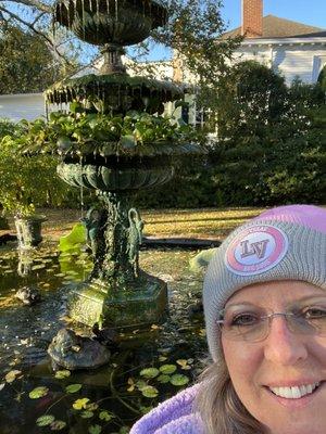 The fountain on the veranda.