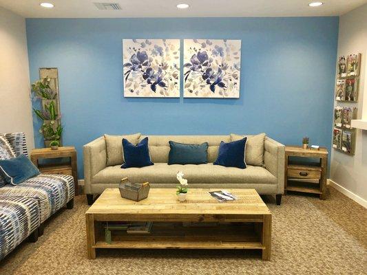 Our newly renovated patient waiting area...