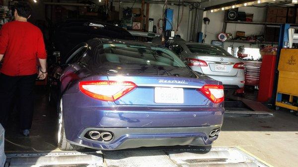 We are proud to serve some of the most Exoti-Car in the neighborhood like this beautiful Maserati.