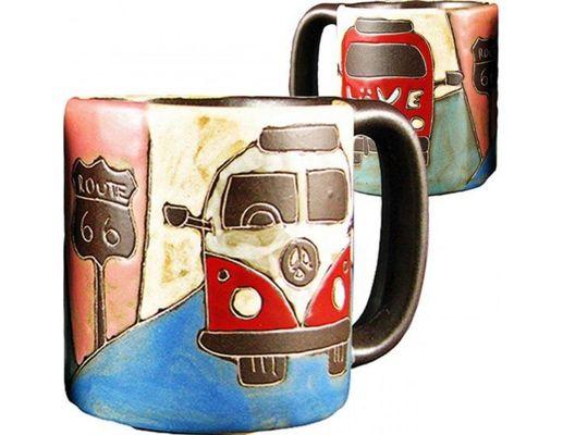 HANDCRAFTED MUGS ORIGINALLY CREATED IN MEXICO BY ARTIST "MARA".  Today, Mara's family continues to grow her designs.