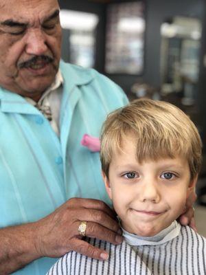 The only haircuts he's had other than the one he gave himself have been here.