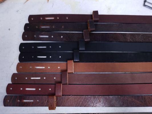 Musso Shoe Repair is making leather belts